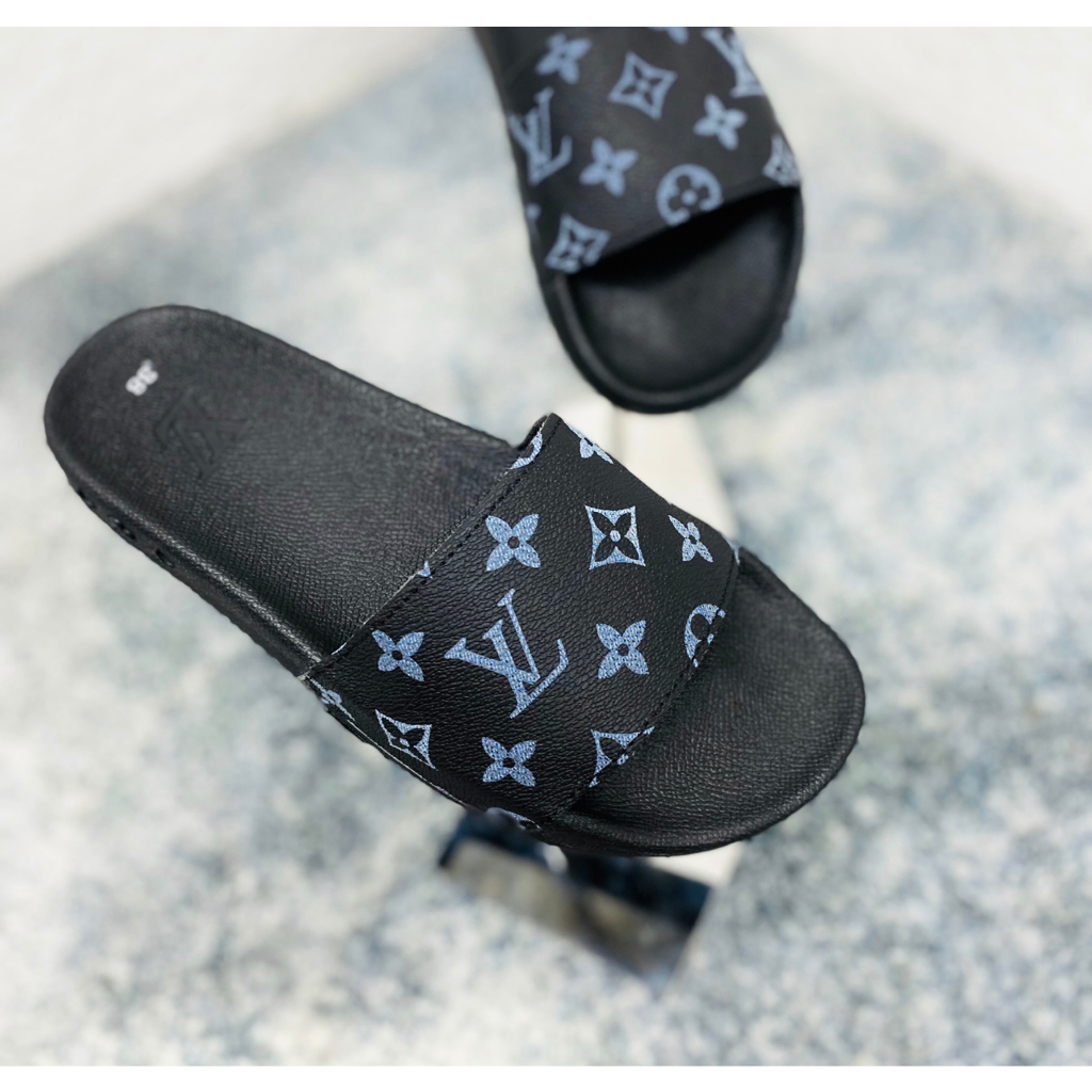 Dép lê nam lv vân hoa,dép nam quai ngang đế cao cực bên đi nhẹ siêu êm dễ đi thoải mái có đủ sz 38-42 LV56586