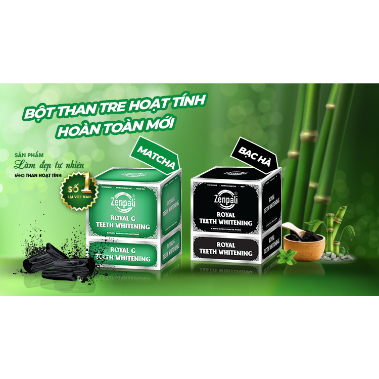 Bột Trắng răng Royal Teeth Whitening Vị Bạc Hà - Matcha