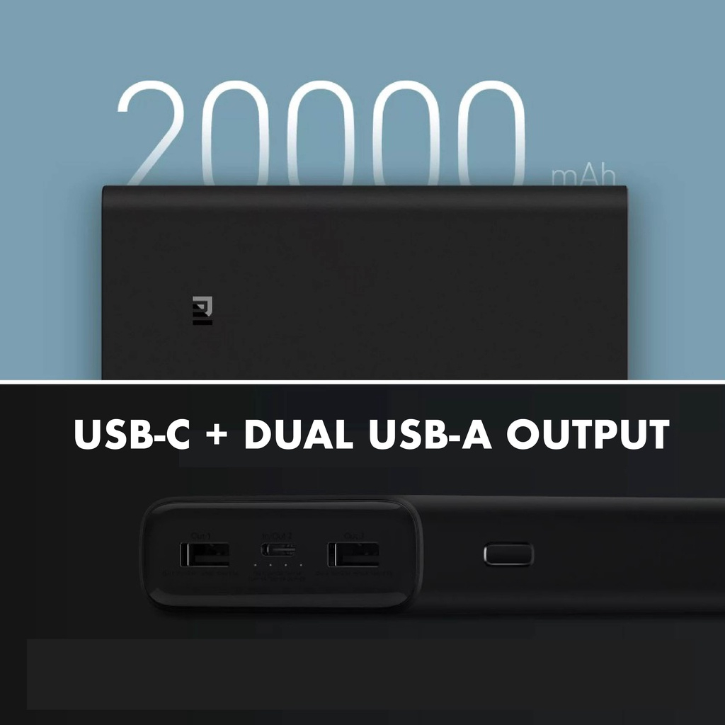 Pin Sạc dự phòng Xiaomi 3 50W 20000 mAh - Pin dự phòng Xiaomi gen 3 PB200SZM 20000 mAh