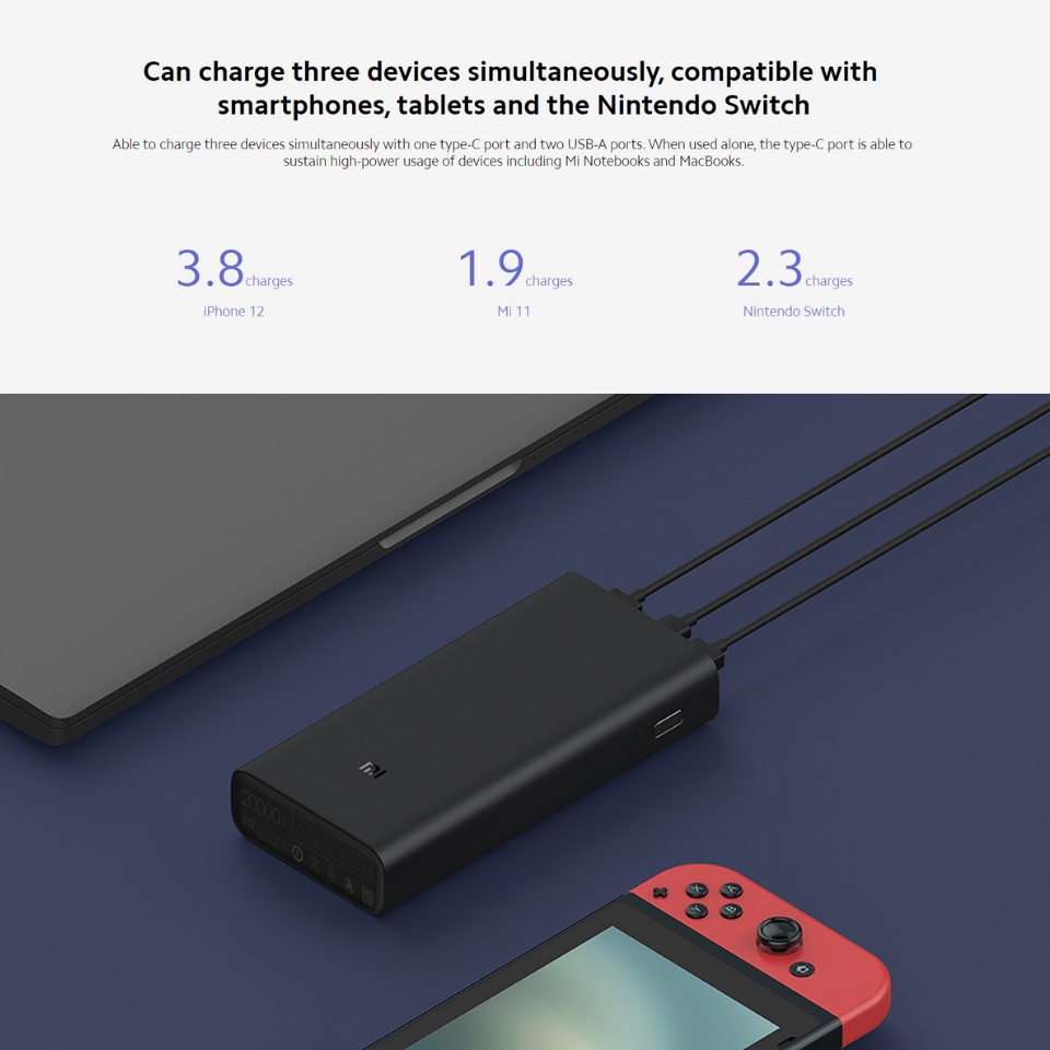 Pin Sạc dự phòng Xiaomi 3 50W 20000 mAh - Pin dự phòng Xiaomi gen 3 PB200SZM 20000 mAh