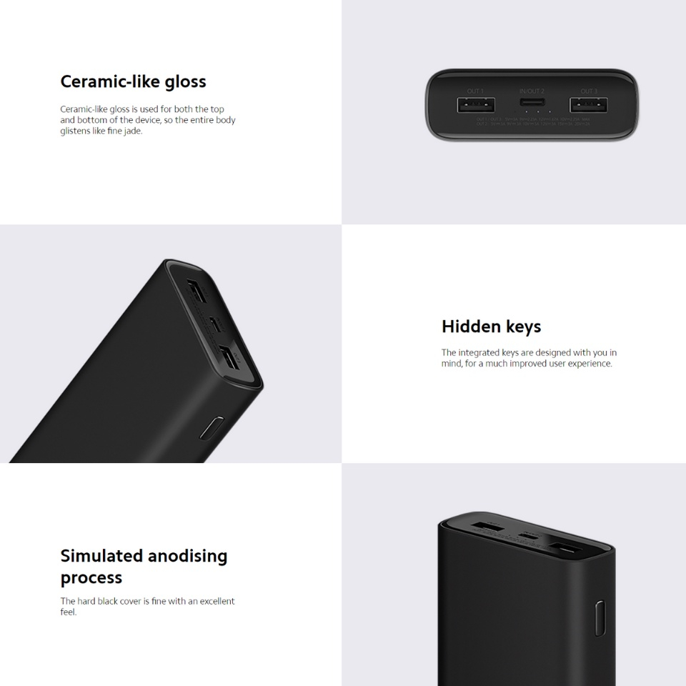 Pin Sạc dự phòng Xiaomi 3 50W 20000 mAh - Pin dự phòng Xiaomi gen 3 PB200SZM 20000 mAh