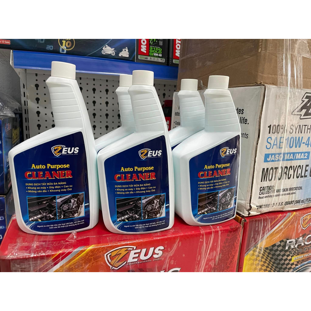 chai xịt dung dịch tẩy rửa đa năng ô tô xe máy ZEUS 1000ml AUTO PURPOSE CLEANER