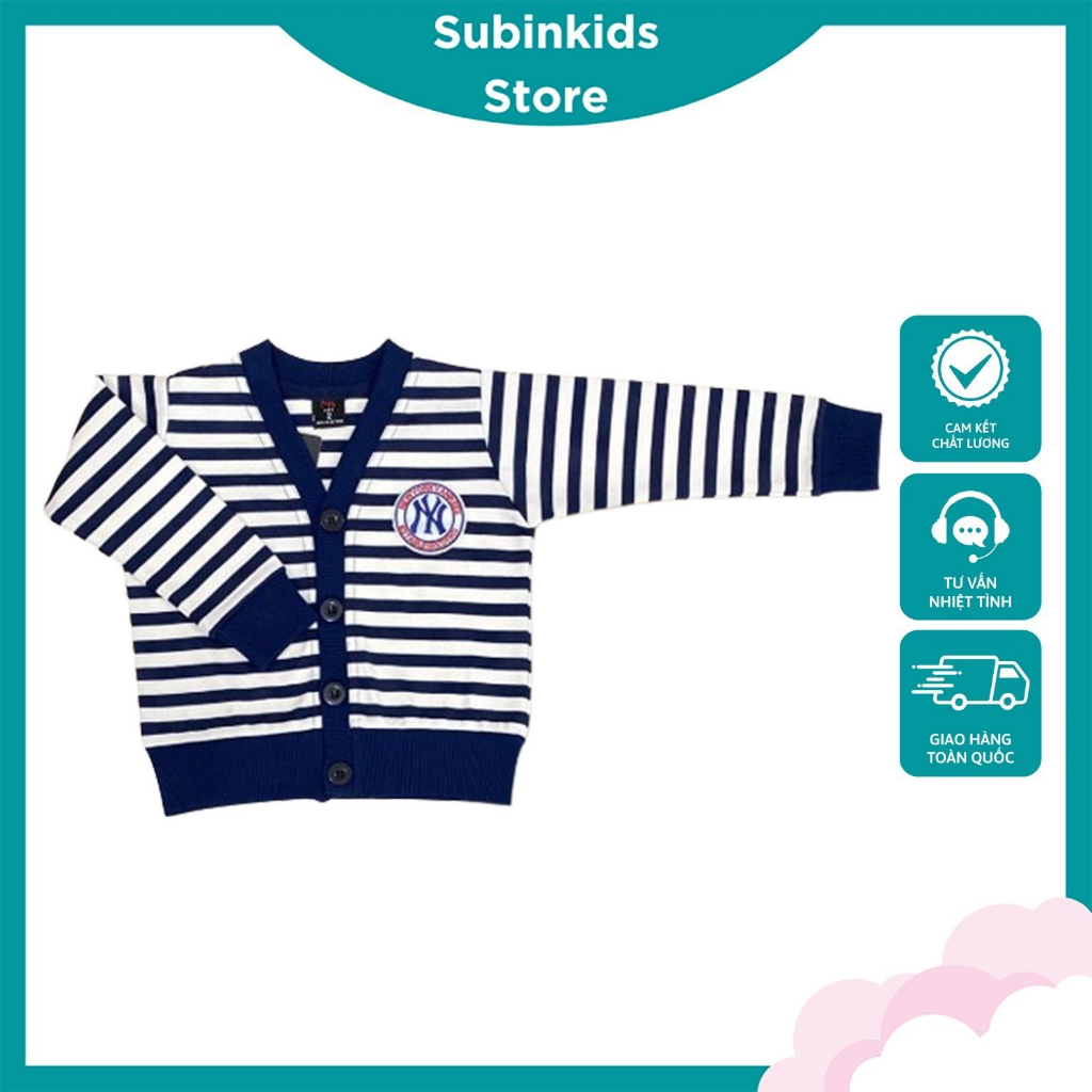Áo khoác cardigan cho bé trai 8 - 30kg