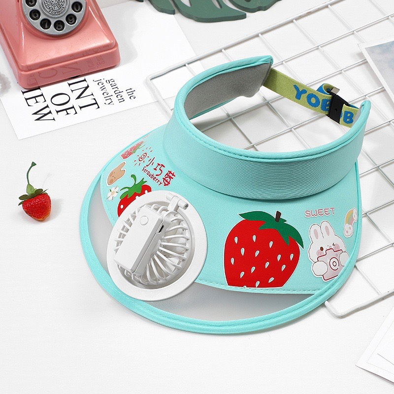 MŨ CHE NẮNG KÈM QUẠT SIÊU MÁT CHO DU LỊCH MÙA HÈ!!!!