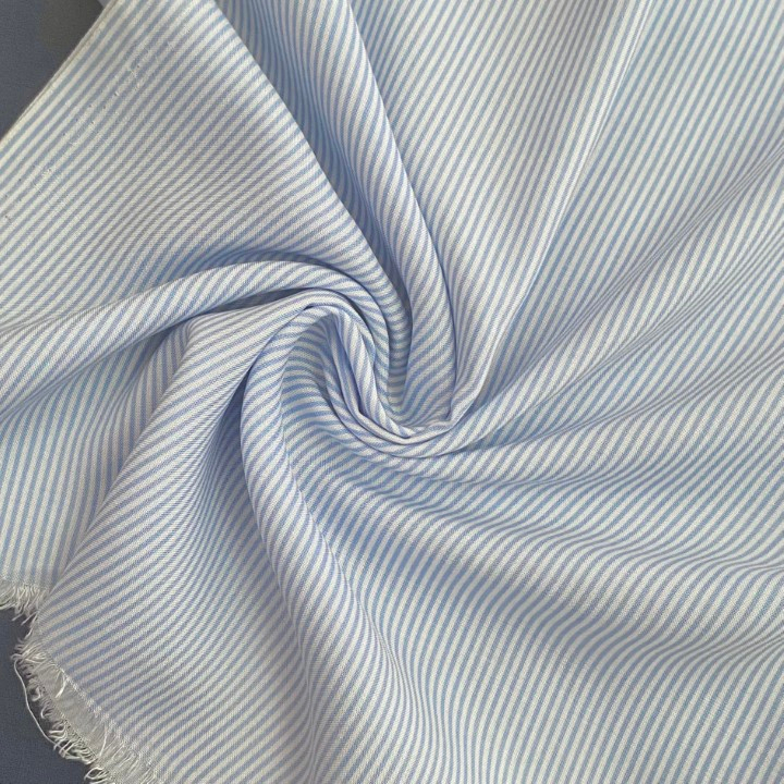 Vải Kate Cotton Sọc Khổ 1m4 - Co Giãn Nhẹ, Mỏng, Mềm - May Áo Sơ Mi, Đồ Bộ, Đầm