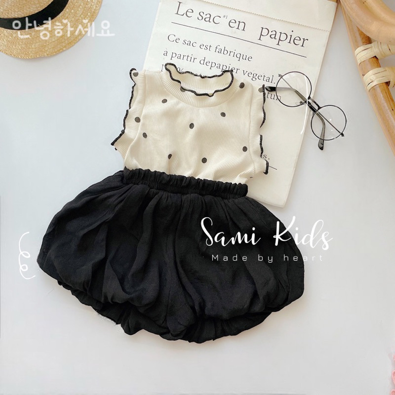 Áo thun bèo phong cách Korea cho bé gái 4-16kg SAMIKIDS