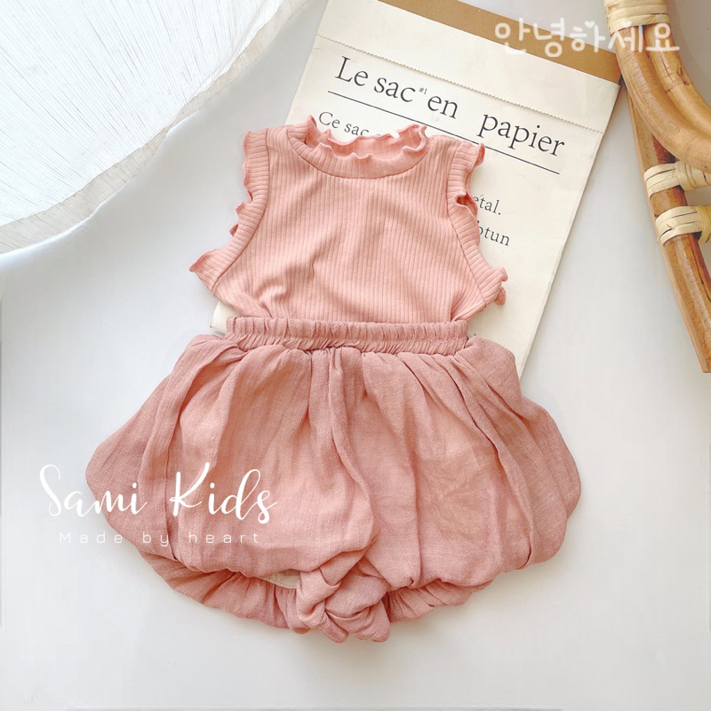 Áo thun bèo phong cách Korea cho bé gái 4-16kg SAMIKIDS