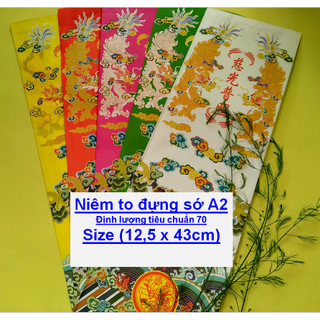 [ G70 Liêm sớ ] Niêm sớ / bì đựng sớ to A2 ( màu hồng)