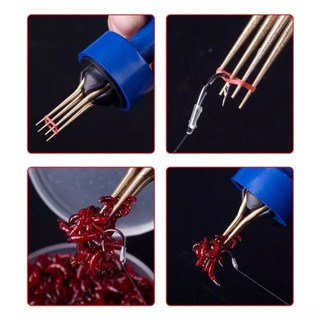 Combo Kẹp + 2 túi chun buộc mồi câu cá