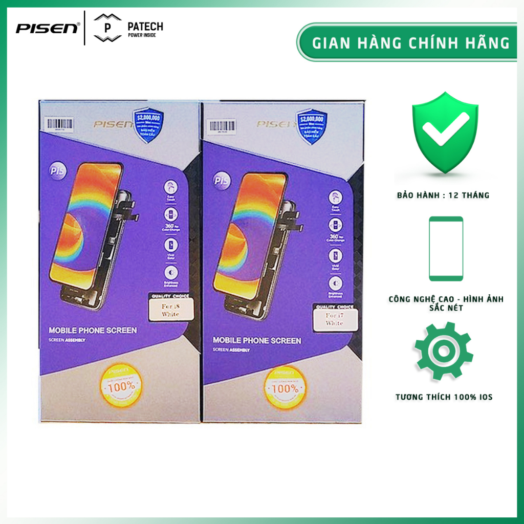 Màn hình Pisen PIS cho IP các dòng iX / Xr / Xs / Xs Max / 11 / 11 Pro - Hàng chính hãng, bảo hành 14 tháng