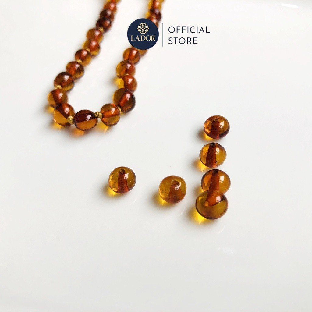 Hạt hổ phách lẻ xâu vòng cho bé -  Hạt lẻ amber chính hãng Lador Jewelry
