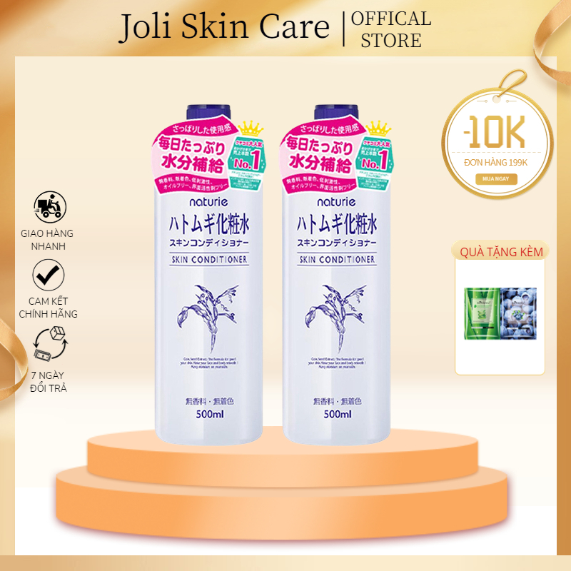 Nước Hoa Hồng Ý Dĩ Naturie Hatomugi Skin Conditioner (500Ml) Nhật Bản Giúp Làm Dịu Da, Giảm Thô Ráp, Cho Da Mịn Màng