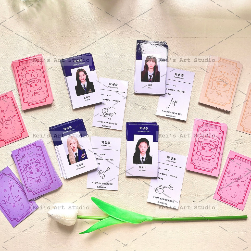 Card des, sticker tấm, freebies blackpink - mặc định có df sản xuất