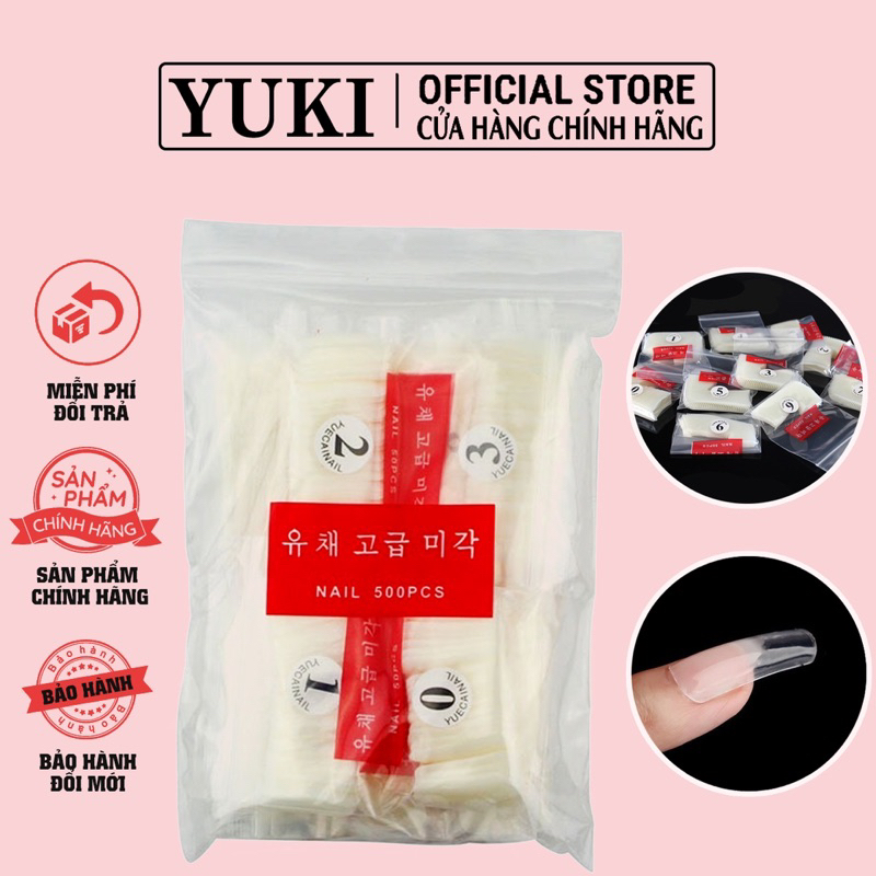 Móng dán tay, móng úp tay form Hàn vuông móng úp tay dẻo mỏng bền