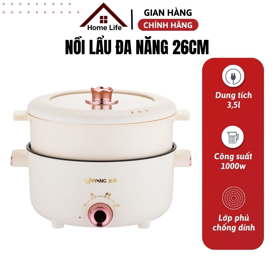 Nồi Lẩu Đa Năng Hàn Quốc 3.5L 4 Chế Độ Nhiệt