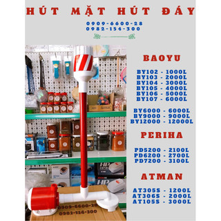 Combo Hút mặt hút đáy và máy bơm các dòng bơm Baoyu atman periha kaokui