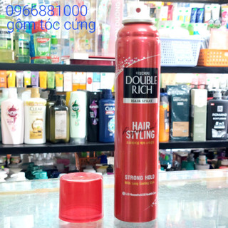 Gôm, Bọt Xịt Tóc Double Rich 170ml(150ml) Đỏ Cứng Giữ Nếp