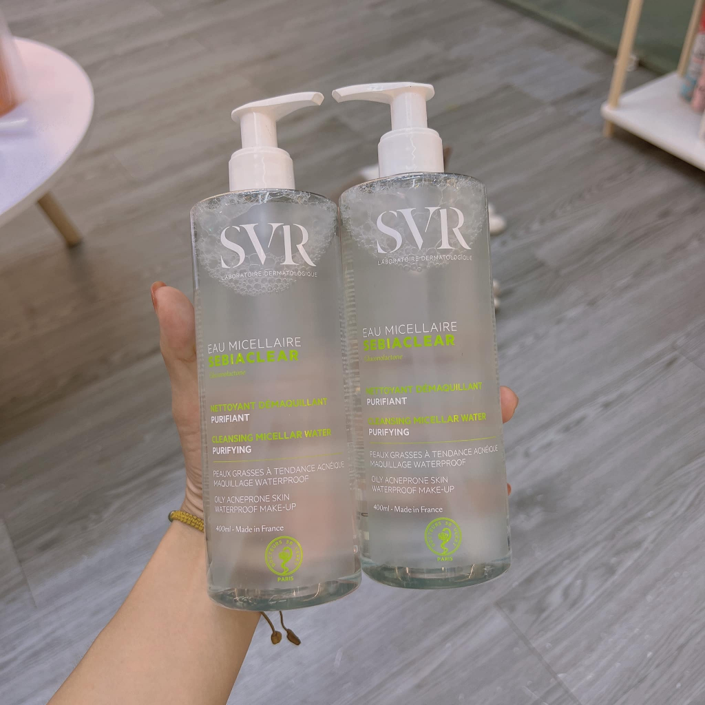 Nước Tẩy Trang SVR Sebiaclear Eau Micellaire Cho Da Dầu Mụn, Nhạy Cảm 400ml
