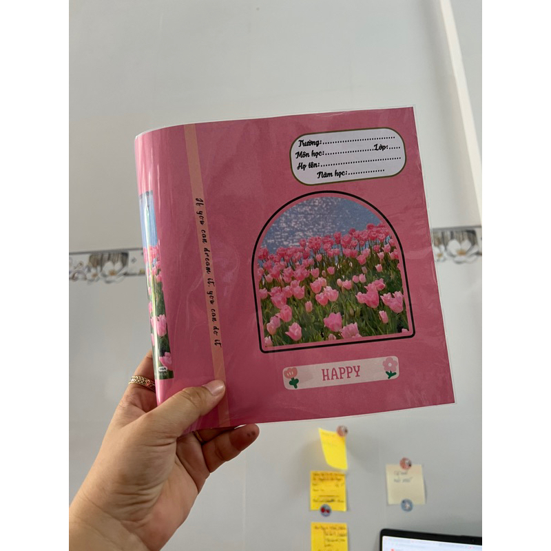 BAO TẬP KHỔ NHỎ 16cm*21cm - BÌA BAO TẬP A5 CÓ SẴN BAO KÍNH - IN NHÃN MIỄN PHÍ