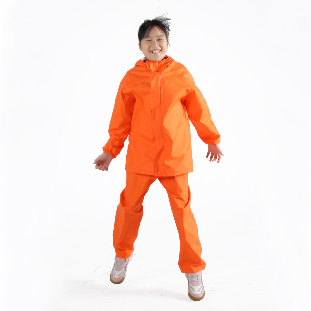 Bộ áo mưa trẻ em Khánh Chi vải goretex cao cấp chống thấm nước đa dạng màu sắc cho bé