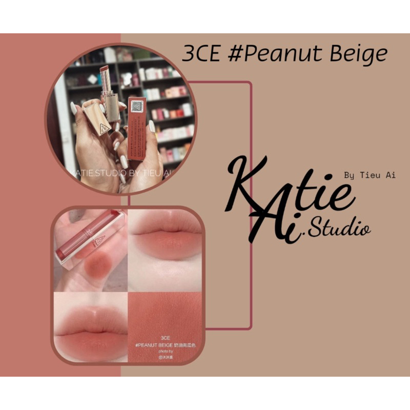 [Chính hãng] Son 3CE 𝐁𝐋𝐔𝐑 𝐌𝐀𝐓𝐓𝐄 𝐋𝐈𝐏𝐒𝐓𝐈𝐂𝐊 màu 𝐔𝐧𝐤𝐧𝐨𝐰𝐧 𝐖𝐚𝐲 & 𝐏𝐞𝐚𝐧𝐮𝐭 𝐁𝐞𝐢𝐠𝐞
