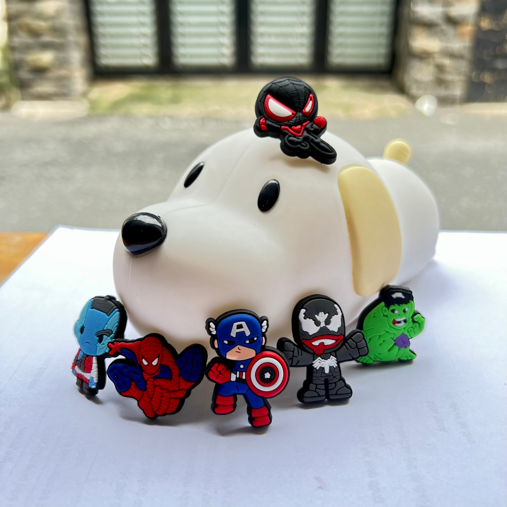 Set bộ sticker 2D Avengers siêu cute siêu đẹp, sticker gắn dép crocs cực xinh, set 6 con