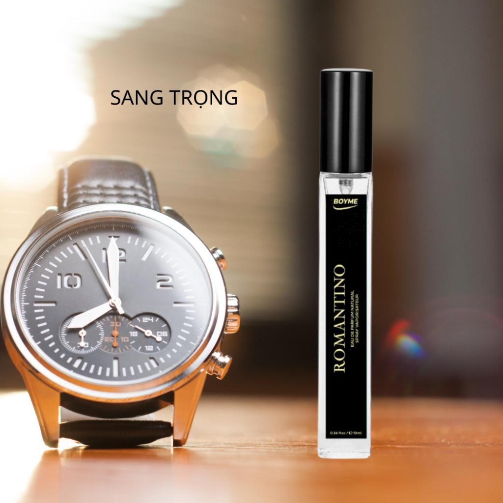 Nước hoa Nam chính hãng thơm lâu  Romantino 10ml hương thơm nam tính và mạnh mẽ
