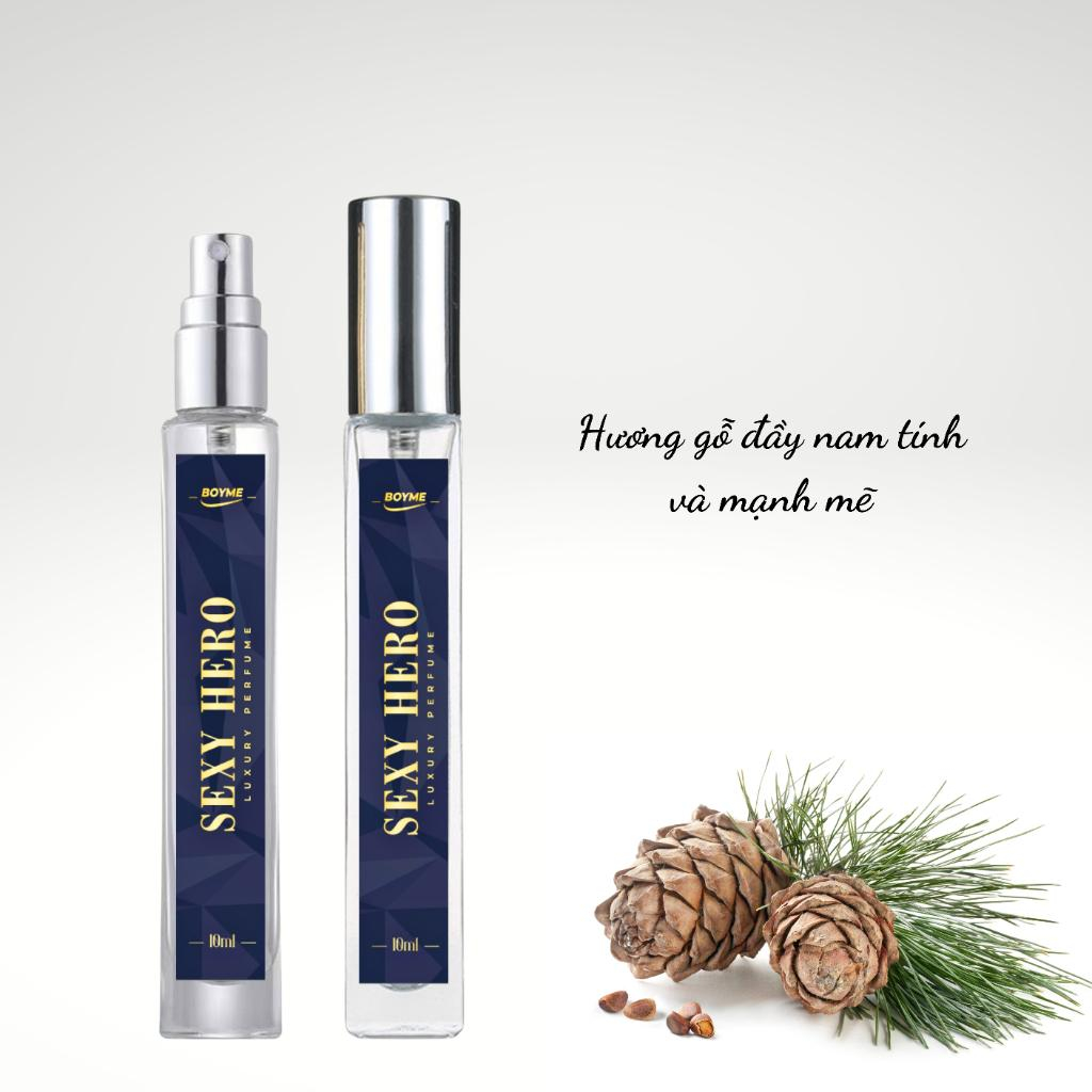 Nước hoa nam chính hãng thơm lâu Sexy Hero 10ml hương thơm quyến rũ sang trọng