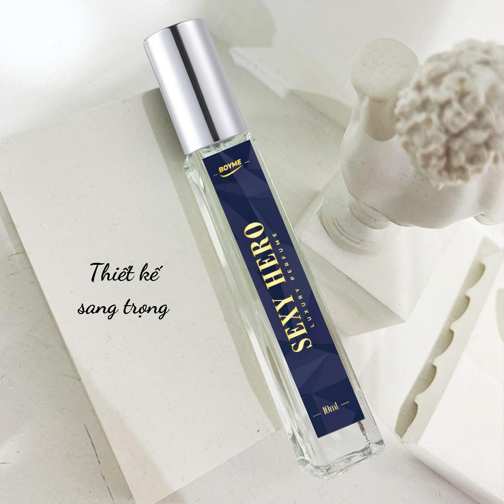 Nước hoa nam chính hãng thơm lâu Sexy Hero 10ml hương thơm quyến rũ sang trọng