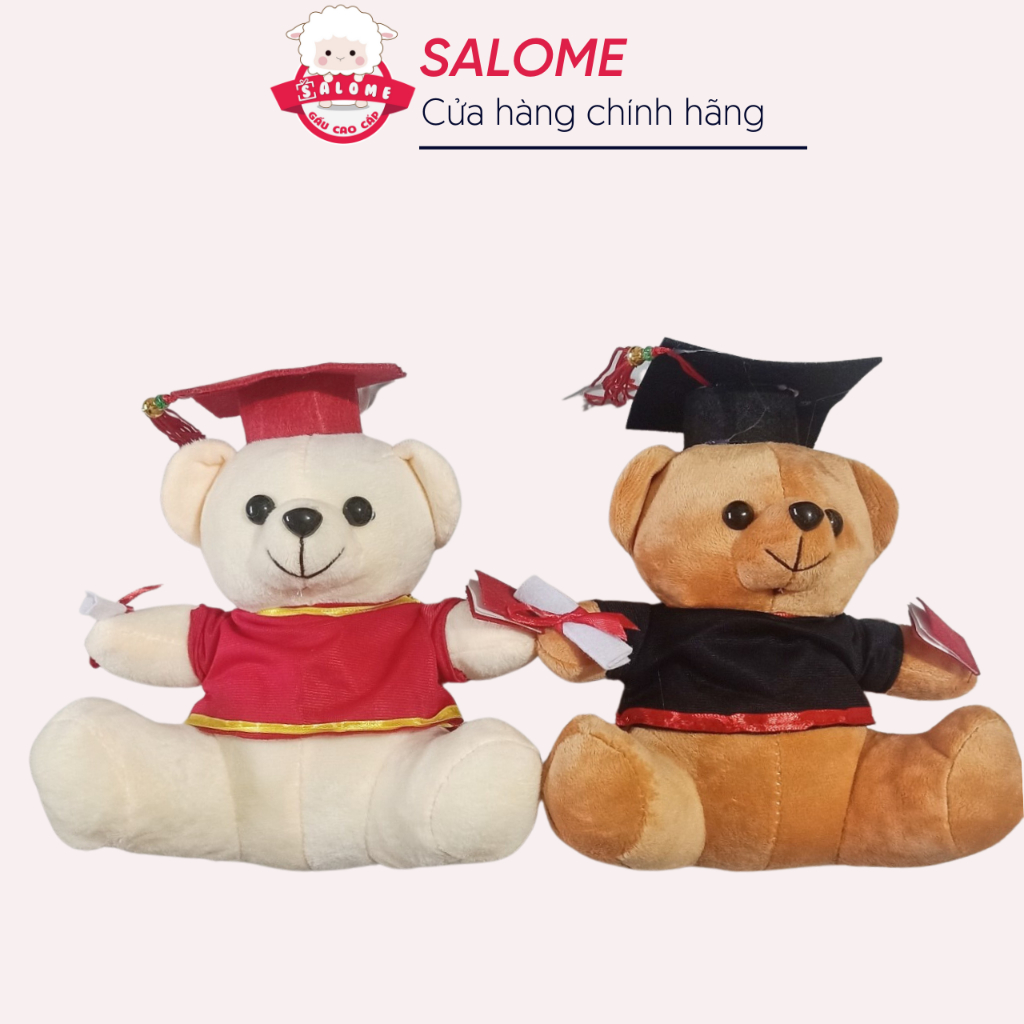 Gấu Tốt Nghiệp Cute Tặng kèm giấy gói quà SALOME Cho Bé Trai Bé Gái , Qùa Tặng Lưu Niệm Dễ Thương