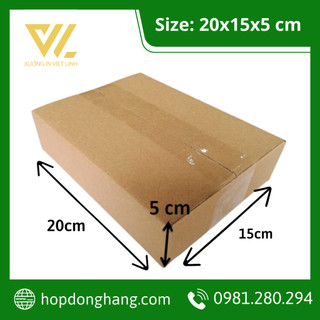 20x15x5 Combo 100Hộp Carton Đóng Hàng - Hộp COD