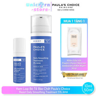 Kem Loại Bỏ Tế Bào Chết Làm Mềm Da Chứa 5% AHA Paula's Choice Resist Daily Smoothing Treatment 5% AHA