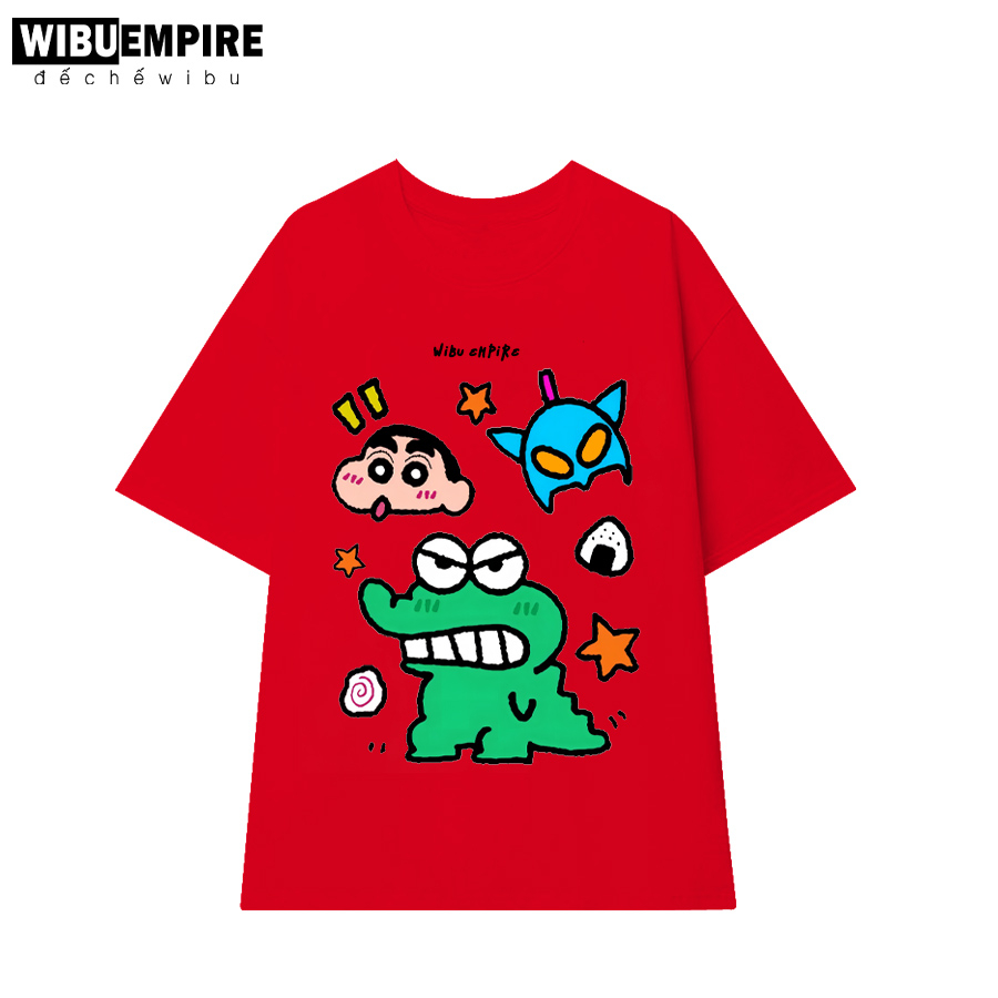 WIBU EMPIRE | Áo Thun Form Rộng Cu Shin Artwork | Cậu bé bút chì - Áo Phông Unisex