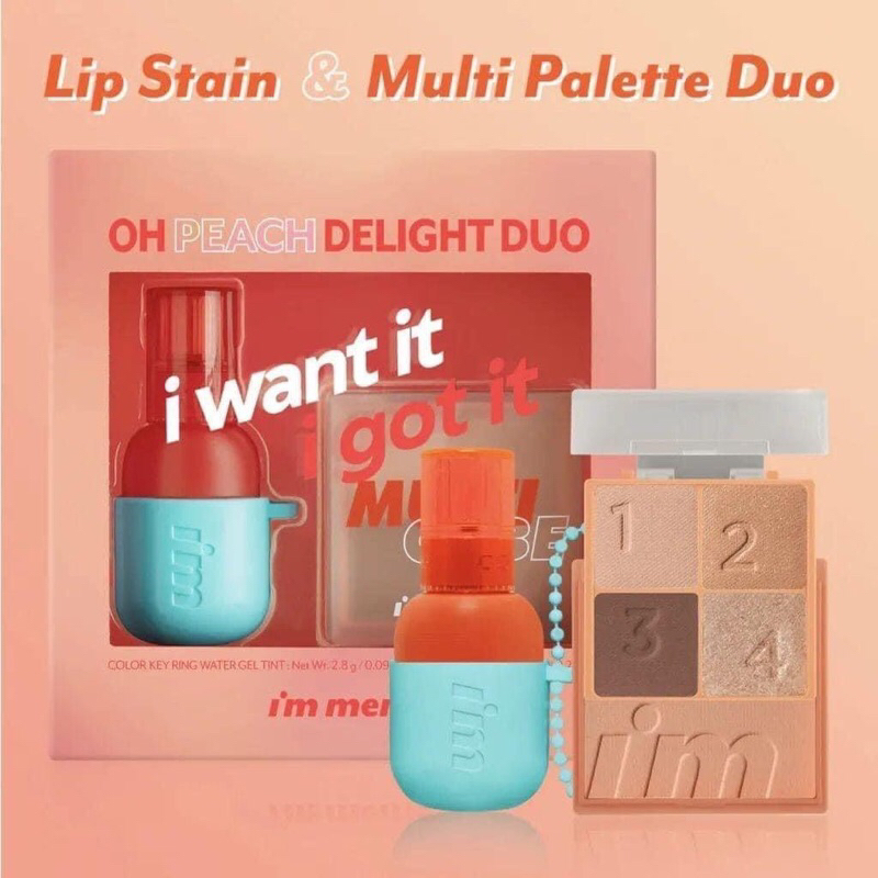 Set son + phấn mắt + má hồng I’m meme The Best Lip & Eye Duo Set sale 88%