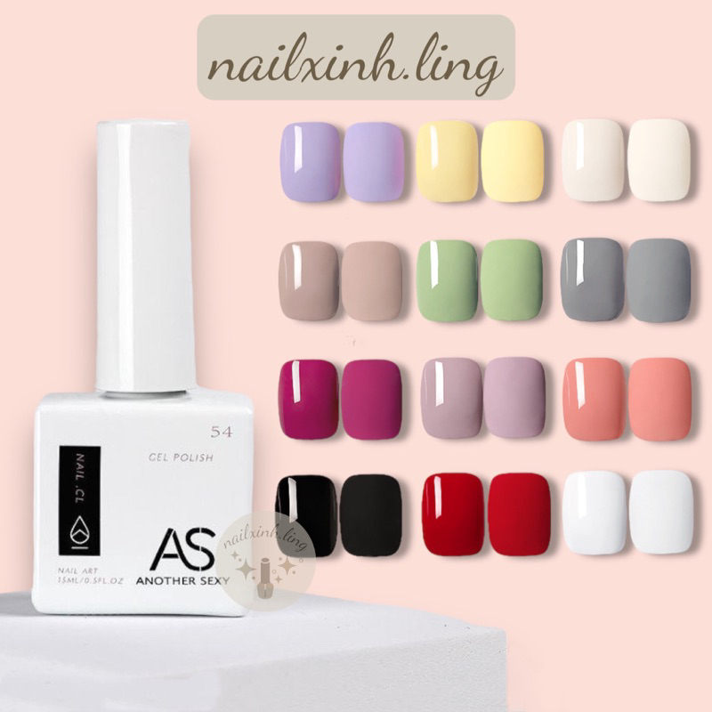 Sơn Gel AS Chai Vuông Bảng 60 Màu (31-60)