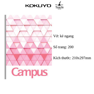 Vở Campus kẻ ngang 3D Pattern 200 trang