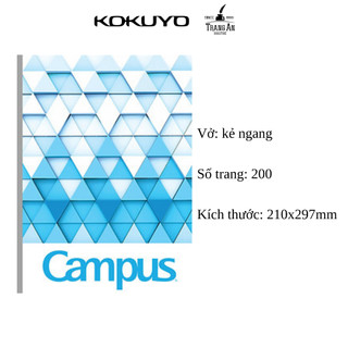 Vở Campus kẻ ngang 3D Pattern 200 trang