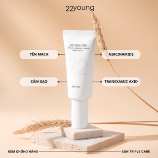 (Date 11/2025) Kem chống nắng 𝟐𝟐𝐲𝐨𝐮𝐧𝐠 𝐒𝐮𝐧 𝐜𝐫𝐞𝐚𝐦 𝐒𝐮𝐧 𝐓𝐫𝐢𝐩𝐥𝐞 𝐂𝐚𝐫𝐞 50ml