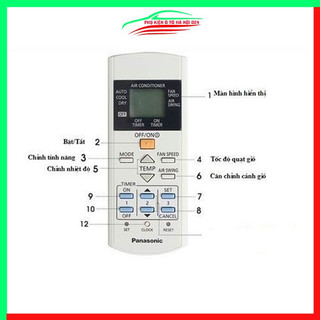 Điều khiển điều hòa 1 chiều cho Panasonic