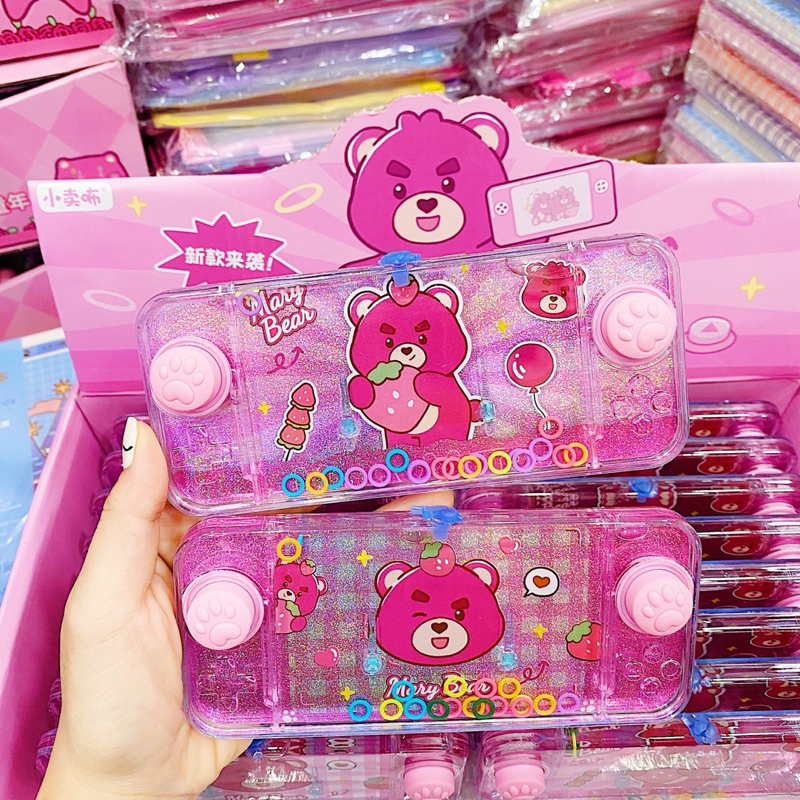 Máy Game Bắn Vòng Nước Mẫu Gấu Dâu LOTSO, Thỏ Tím Nhiều Mẫu Siêu Cute Cho Bé