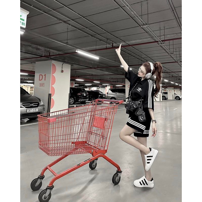 Set Bộ Sơ Mi Mix Quần Sooc Pha Viền Sọc Ads MPB Siêu Hot