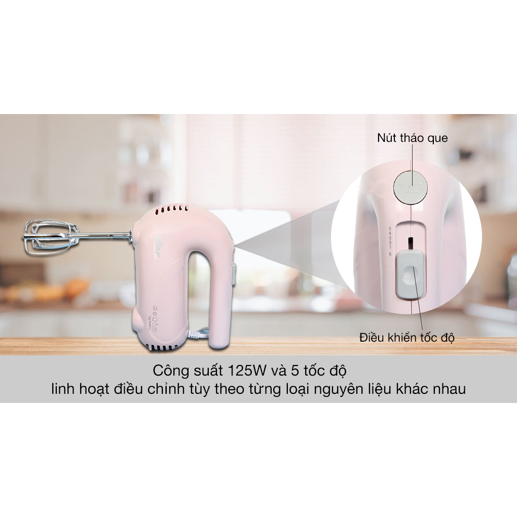 Máy Đánh Trứng Cầm Tay Bear DDQ-A01G1 | Hàng Chính Hãng | Bảo Hành 18 Tháng | Mimax Store