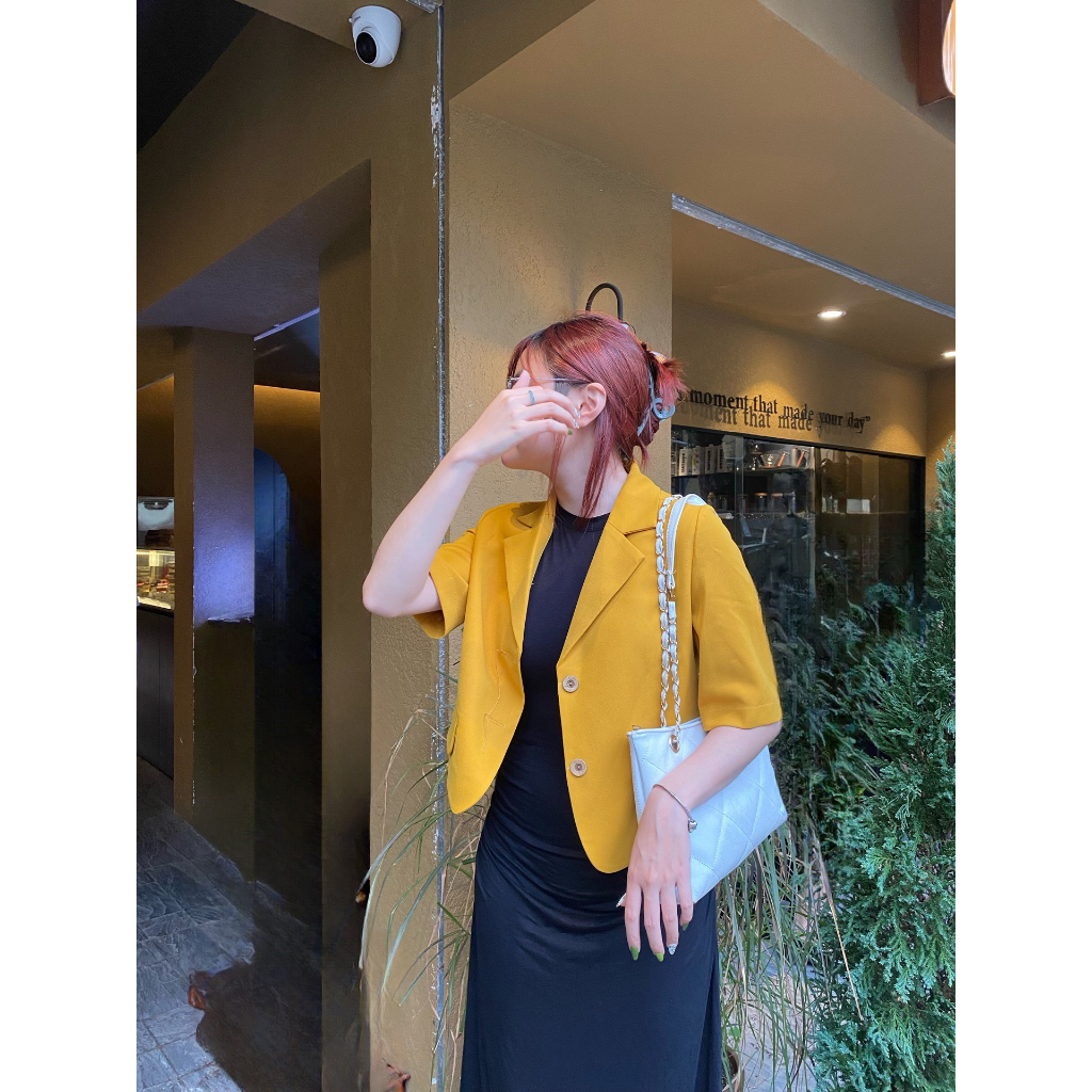 Áo blazer cộc tay