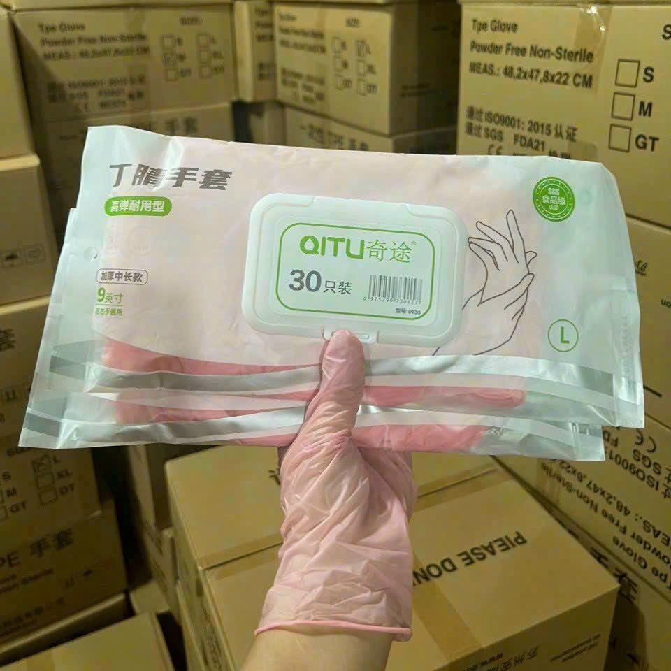 Hộp 30 găng tay cao su đa năng rửa bát, nấu ăn, làm bếp