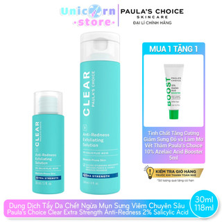 Dung Dịch Tẩy Da Chết Ngừa Mụn Sưng Viêm Chuyên Sâu Paula's Choice Clear Extra Strength Anti-Redness 2% Salicylic Acid