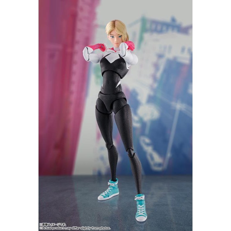 MÔ HÌNH NHÂN VẬT NỮ NGƯỜI NHỆN GWEN SHF "ACROSS THE SPIDER VERSE" SPIDER GWEN