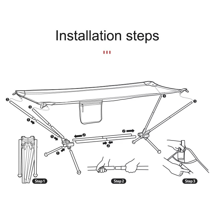 Võng xếp dã ngoại Naturehike NH20JJ011 có khung
