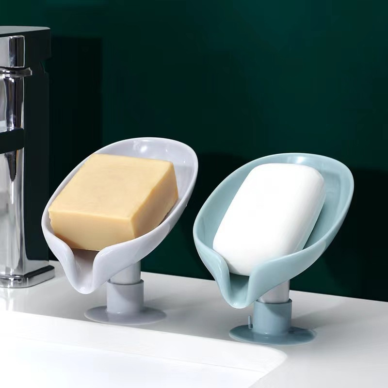 Khay đựng xà bông xà phòng hình chiếc lá ngộ nghĩnh, thiết kế thoát nước thông minh