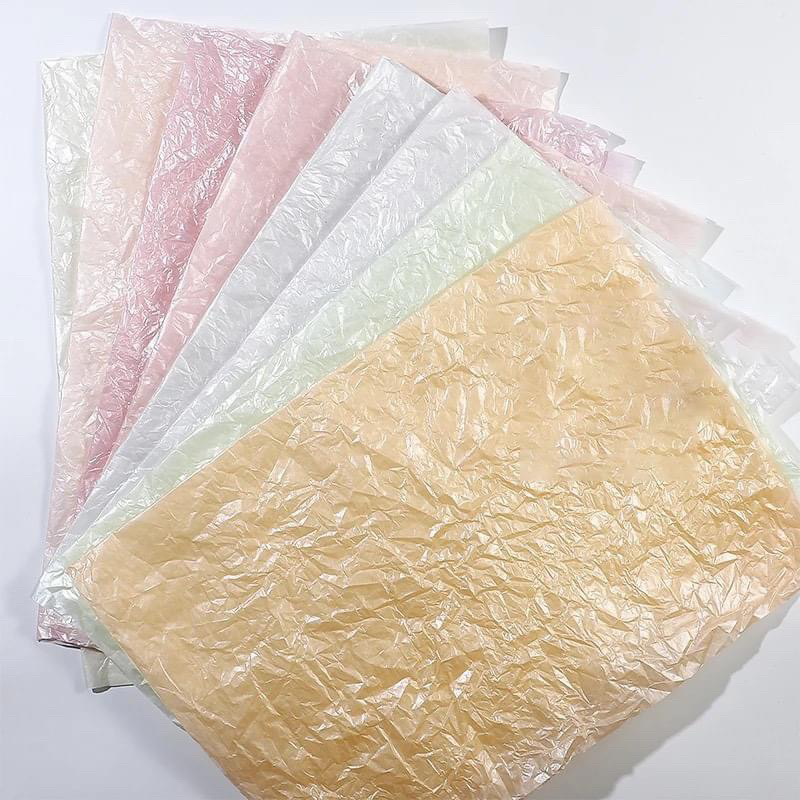 GIẤY NHĂN - xấp 20 tờ 50x70cm  - gói hoa, trái cây., quà tặng...