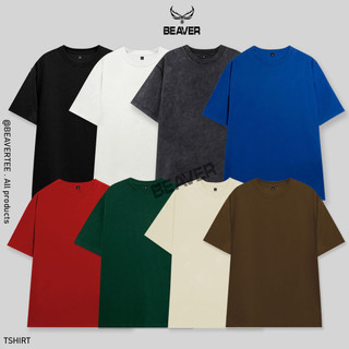 Áo thun unisex beaver trơn chất liệu 100% thun cotton vải 230gsm